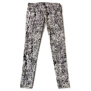 Tripp nyc Black & White Paint Splash Geometric Print Skinny Jeans | VGUC | 29/9